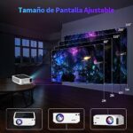 Proyector 8K Proyector Portátil 4K Nativa 1080P Full HD 5G WiFi Bluetooth, Proyector de Película Soporte Dolby 15,000 De Brillo, Compatible con Smartphone/Tablet/Laptop/PC/PS5/Android/Fire TV/Oficina - Imagen 5