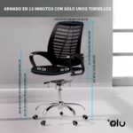 Silla Giratoria Premium De Escritorio Ergonómica Negra Para Oficina