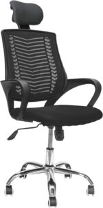 Silla Ejecutiva Para Oficina Altura E Inclinacion Ajustable Color Negro Material del tapizado Mesh