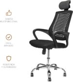 Silla Ejecutiva Para Oficina Altura E Inclinacion Ajustable Color Negro Material del tapizado Mesh - Imagen 12