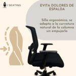 Silla Ergonómica Caselli C Negra - Imagen 23