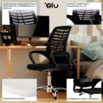 Silla Giratoria Premium De Escritorio Ergonómica Negra Para Oficina