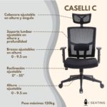 Silla Ergonómica Caselli C Negra - Imagen 4