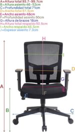 Silla Ergonómica Caselli C Negra - Imagen 24